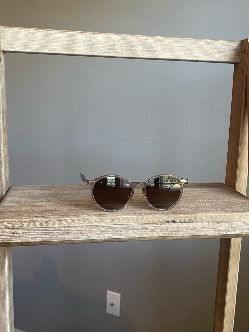 Quince Brixton Polarized Acetate Sunglasses Clear Taupe Brown Lenses Unisex Min - Picture 2 of 12
